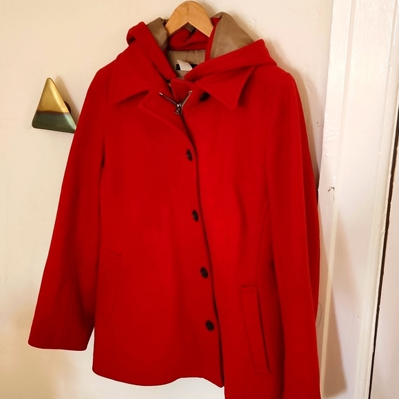 Red J. Crew wool jacket with thinsulate lining - Picture 2 of 6